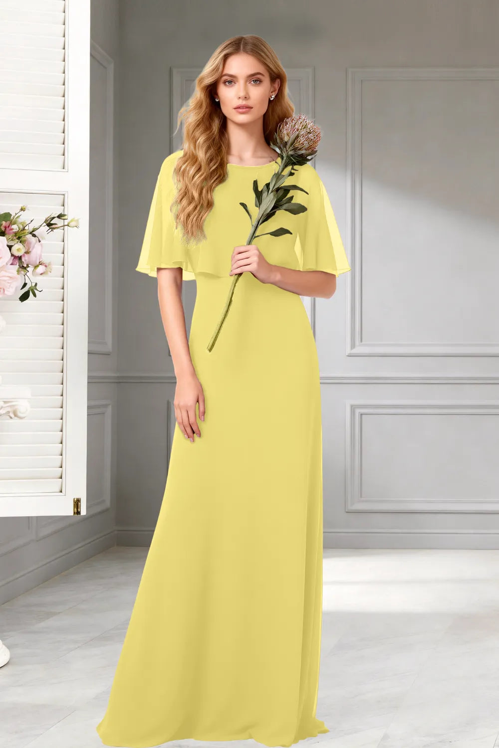 Moonlight Muse Long Chiffon Gown