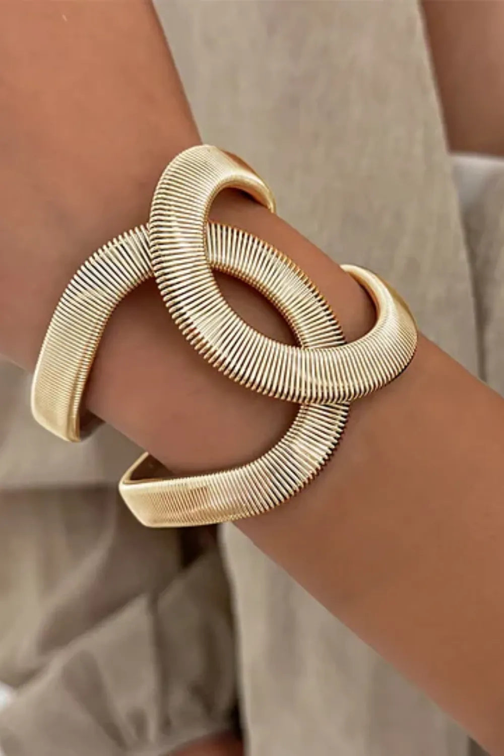 Fashion Geometric Wrap Style Open Bangle Bracelet