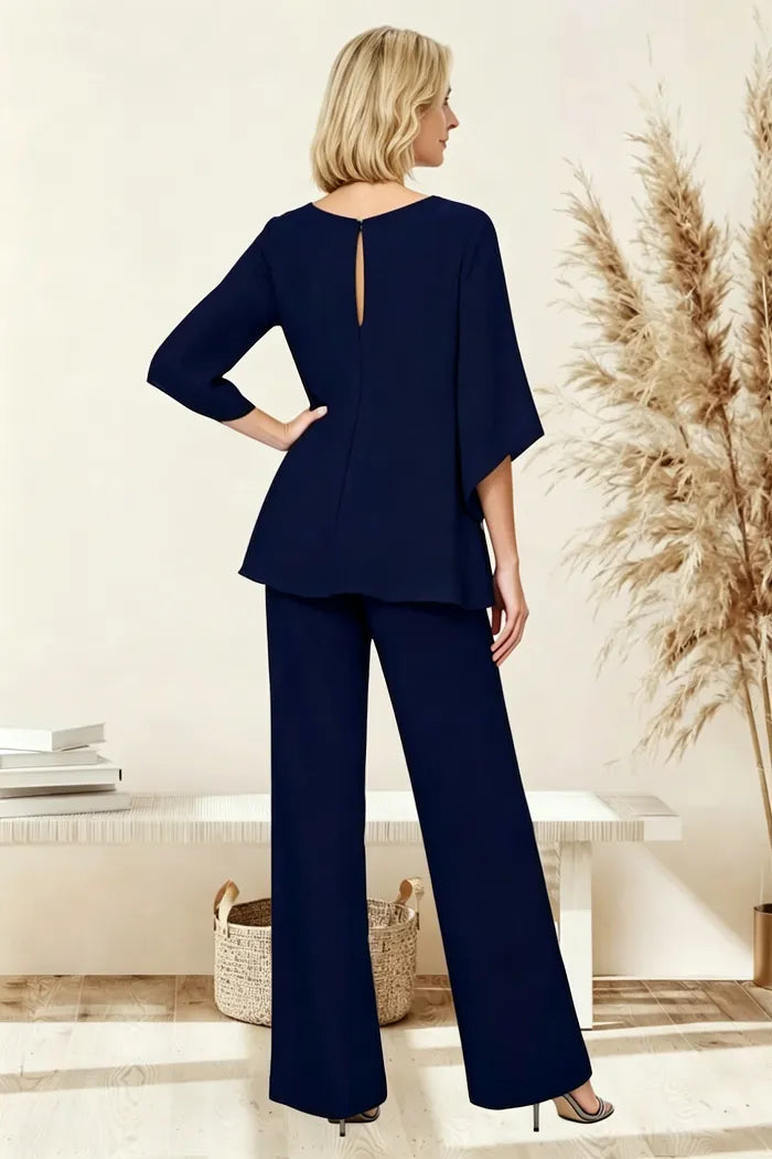 Sophisticated Loose-Fit Formal Pant Set