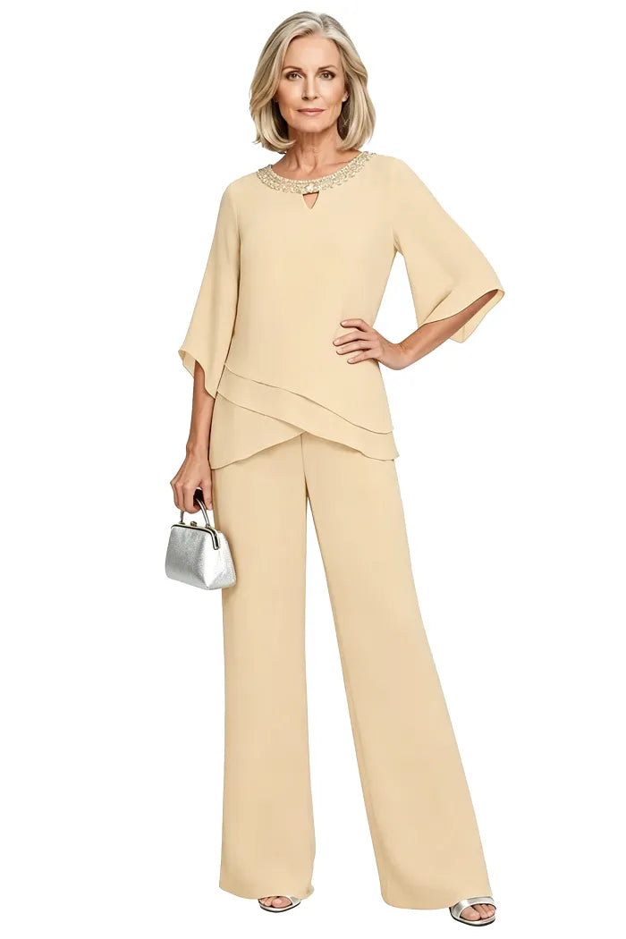Sophisticated Loose-Fit Formal Pant Set