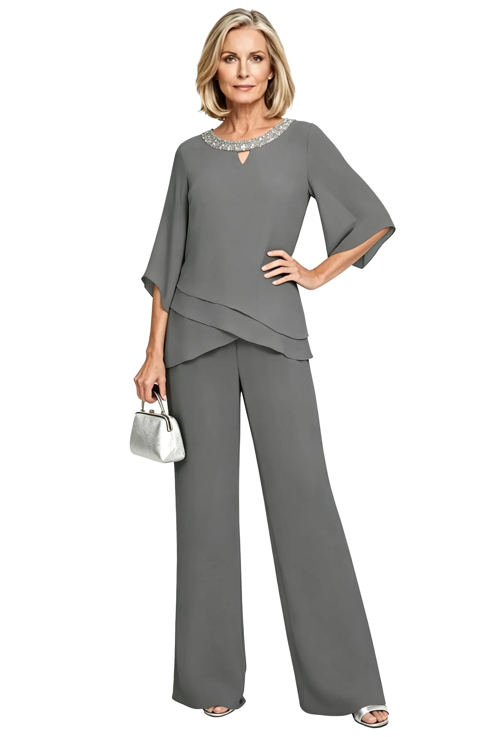 Sophisticated Loose-Fit Formal Pant Set
