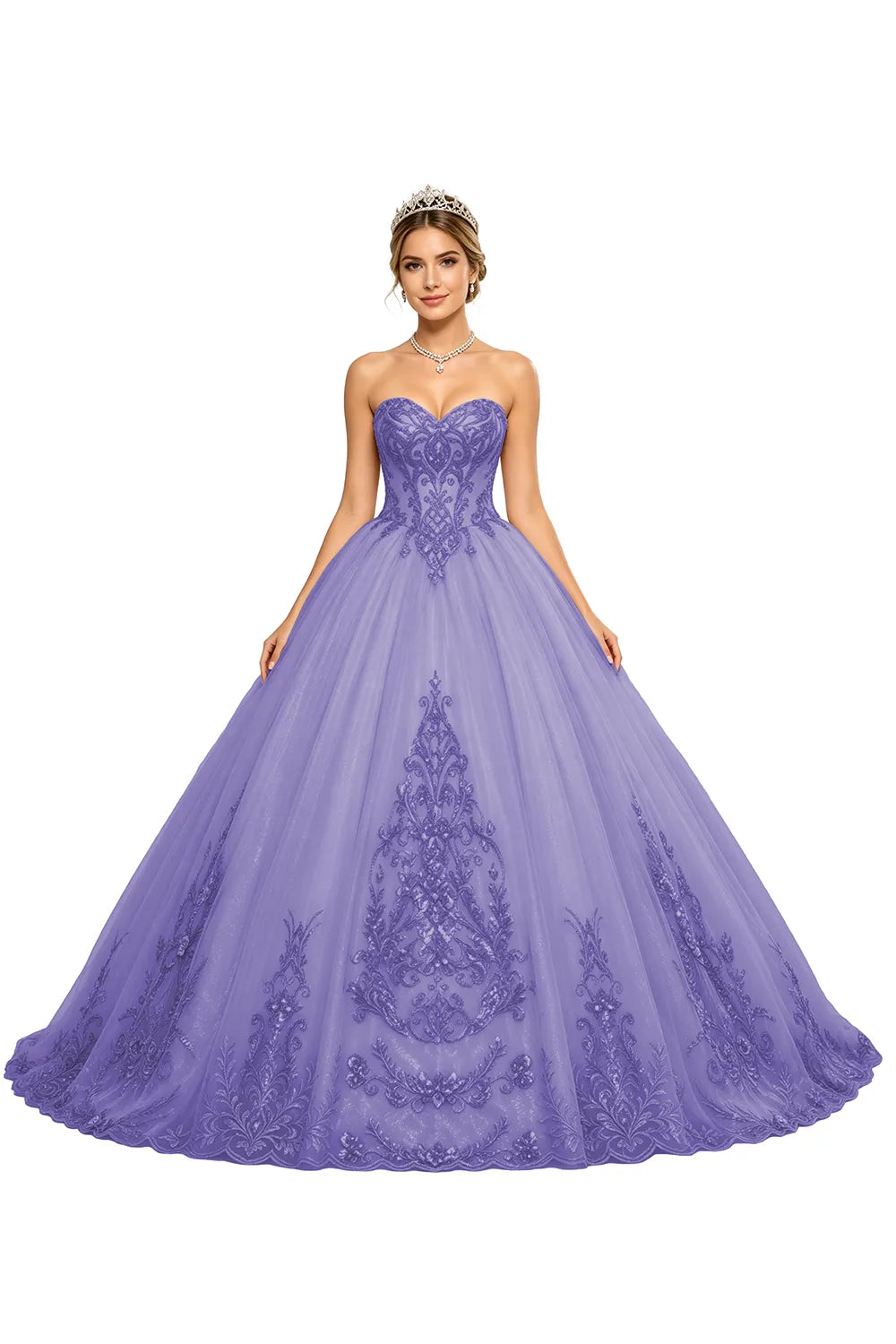 Golden Whisper Royal Embroidered Ball Gown