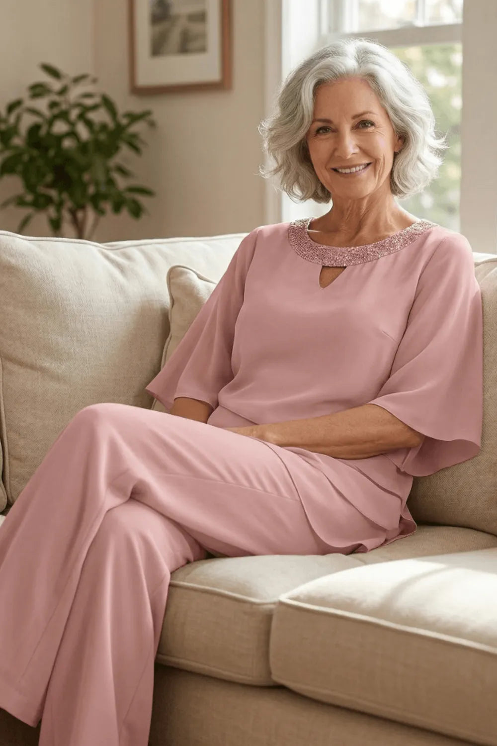 Serena Chiffon Pant Set