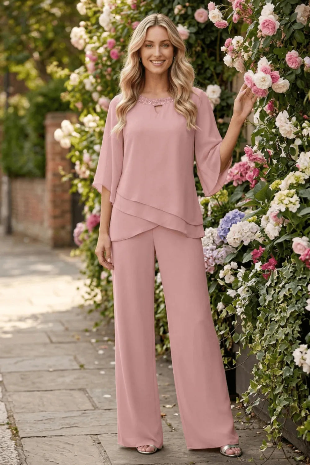Serena Chiffon Pant Set