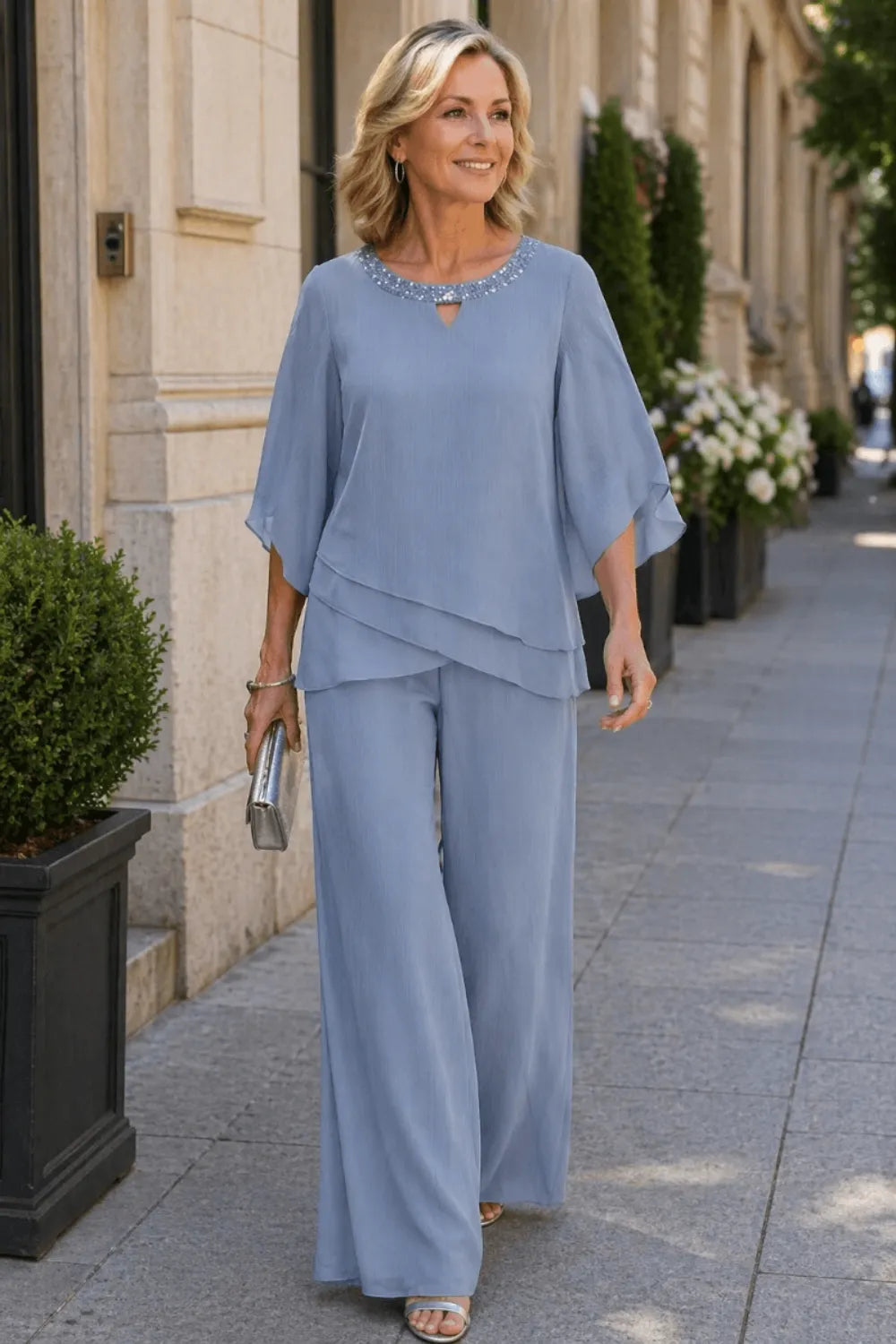 Serena Chiffon Pant Set