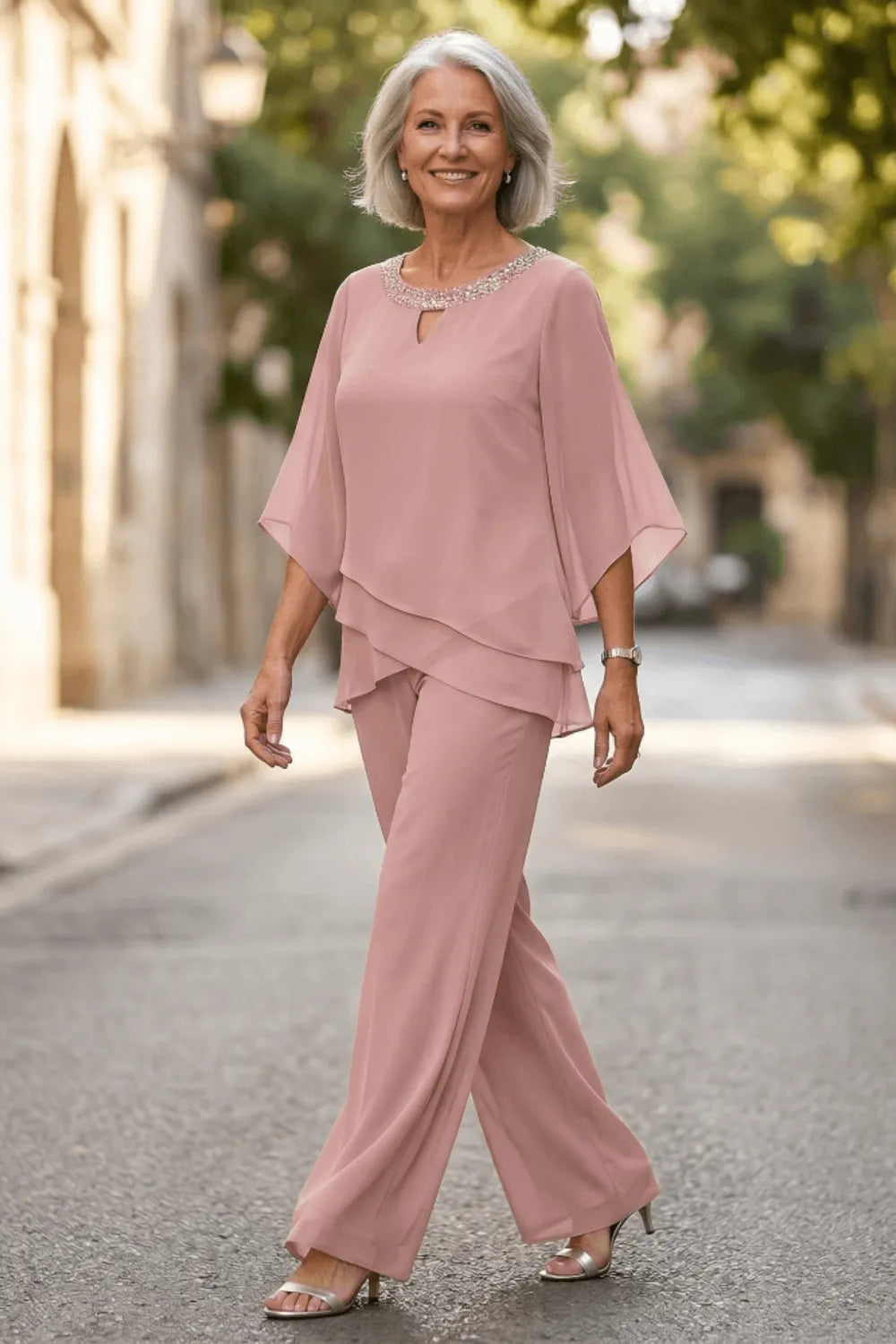 Serena Chiffon Pant Set