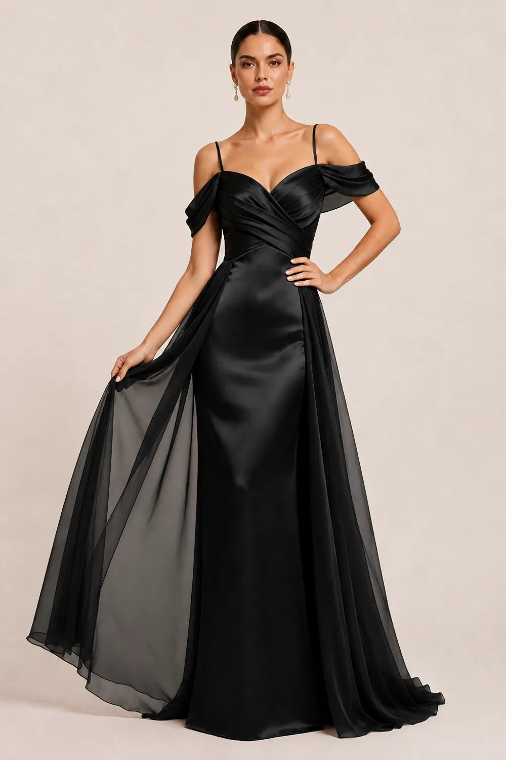 Evelina Sweetheart Satin Formal Dress