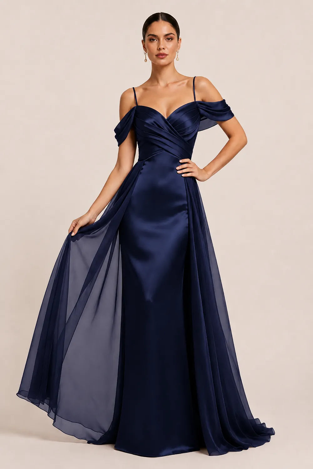 Evelina Sweetheart Satin Formal Dress