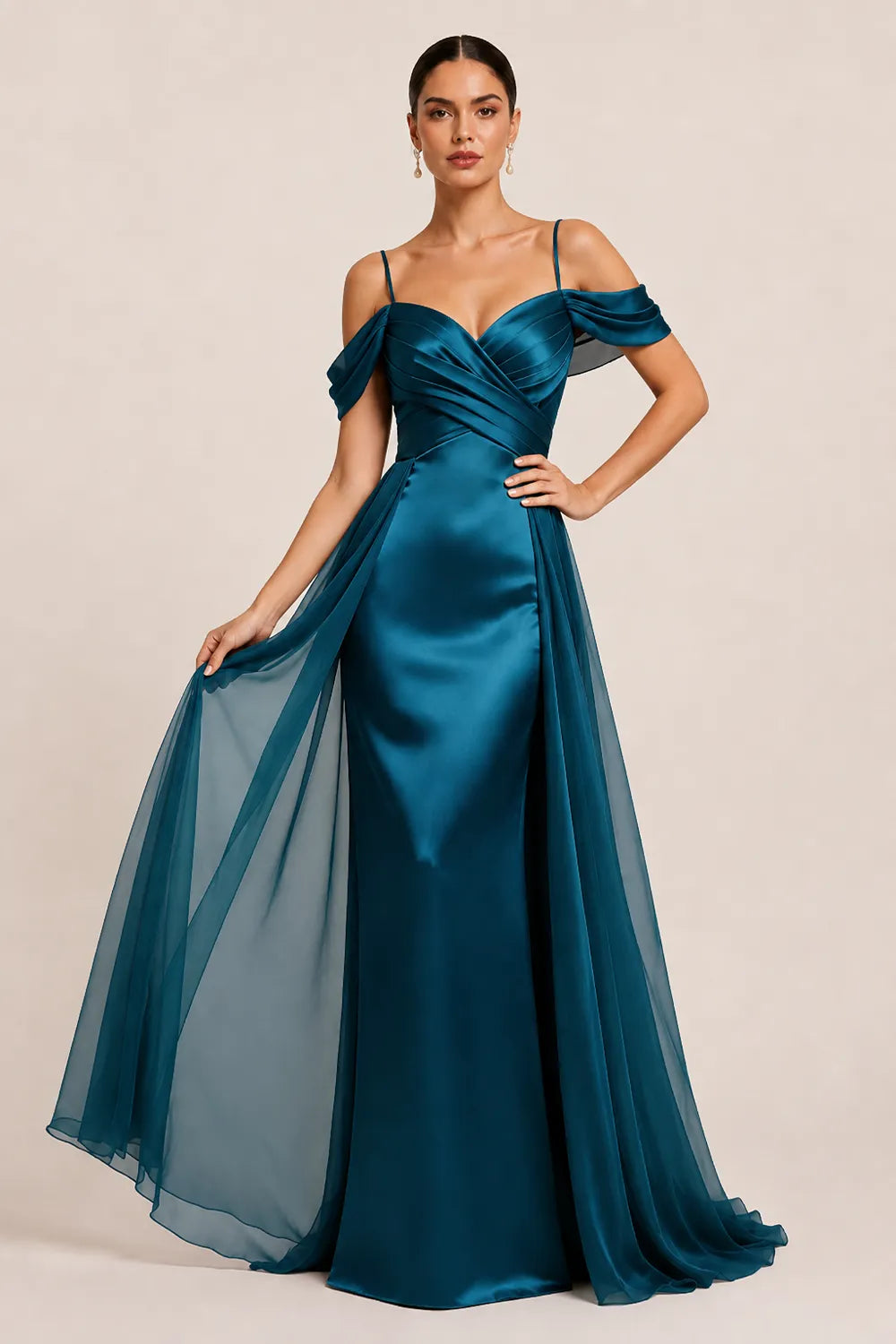 Evelina Sweetheart Satin Formal Dress