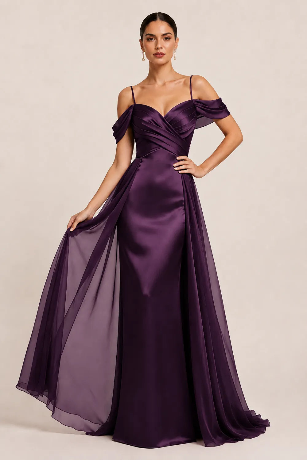 Evelina Sweetheart Satin Formal Dress