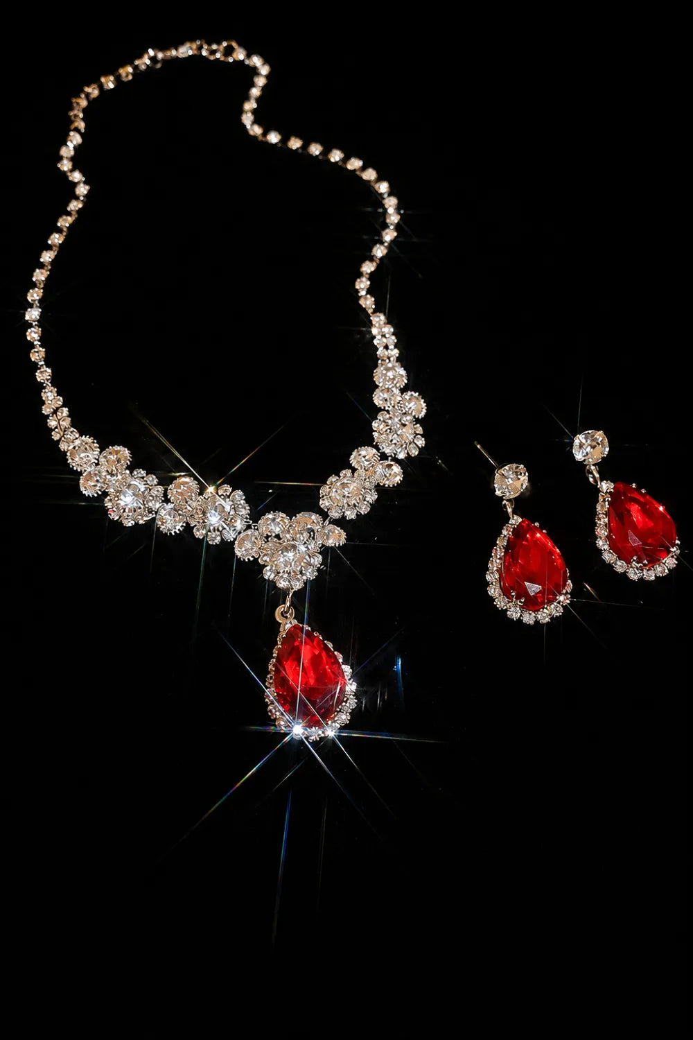 Crystal Bloom Necklace Set