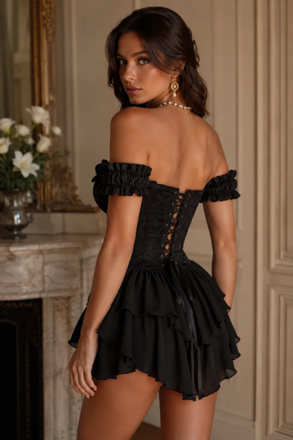 Elegant Corset Mini Dress（SALE）