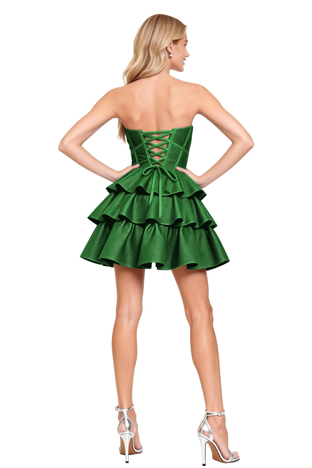Strapless Ruffle Party Mini Dress