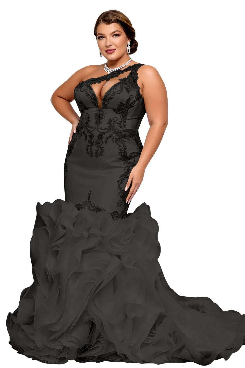 Plus Size Elegant Mermaid Evening Dress
