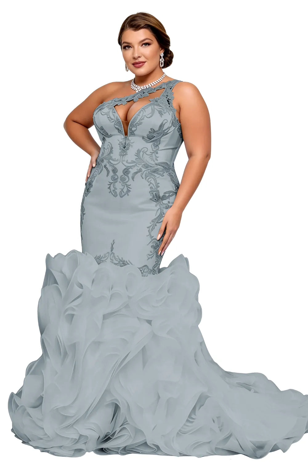 Plus Size Elegant Mermaid Evening Dress