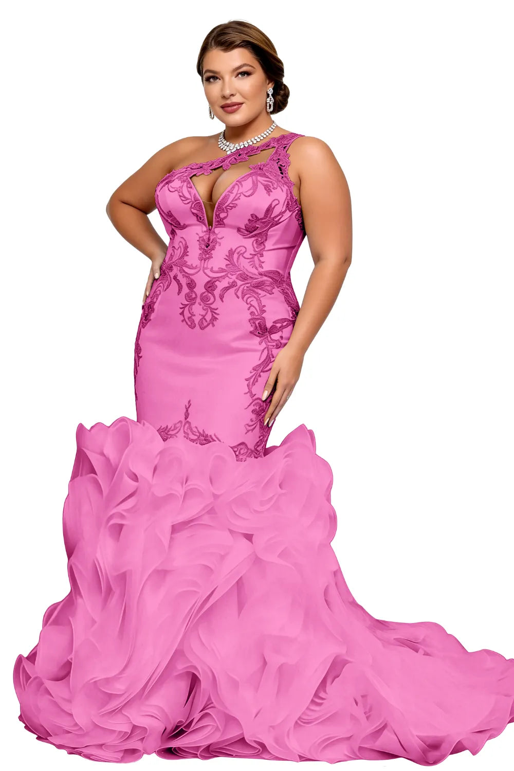 Plus Size Elegant Mermaid Evening Dress