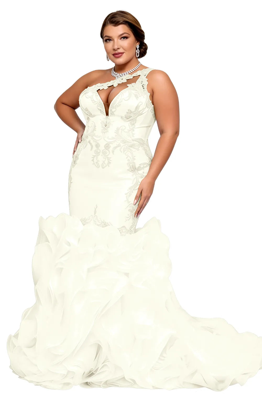 Plus Size Elegant Mermaid Evening Dress