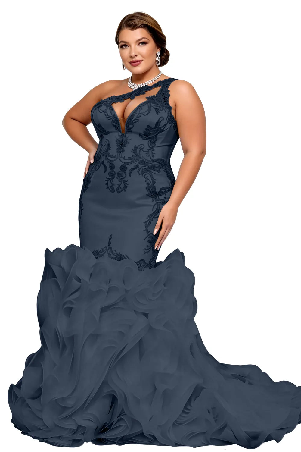 Plus Size Elegant Mermaid Evening Dress
