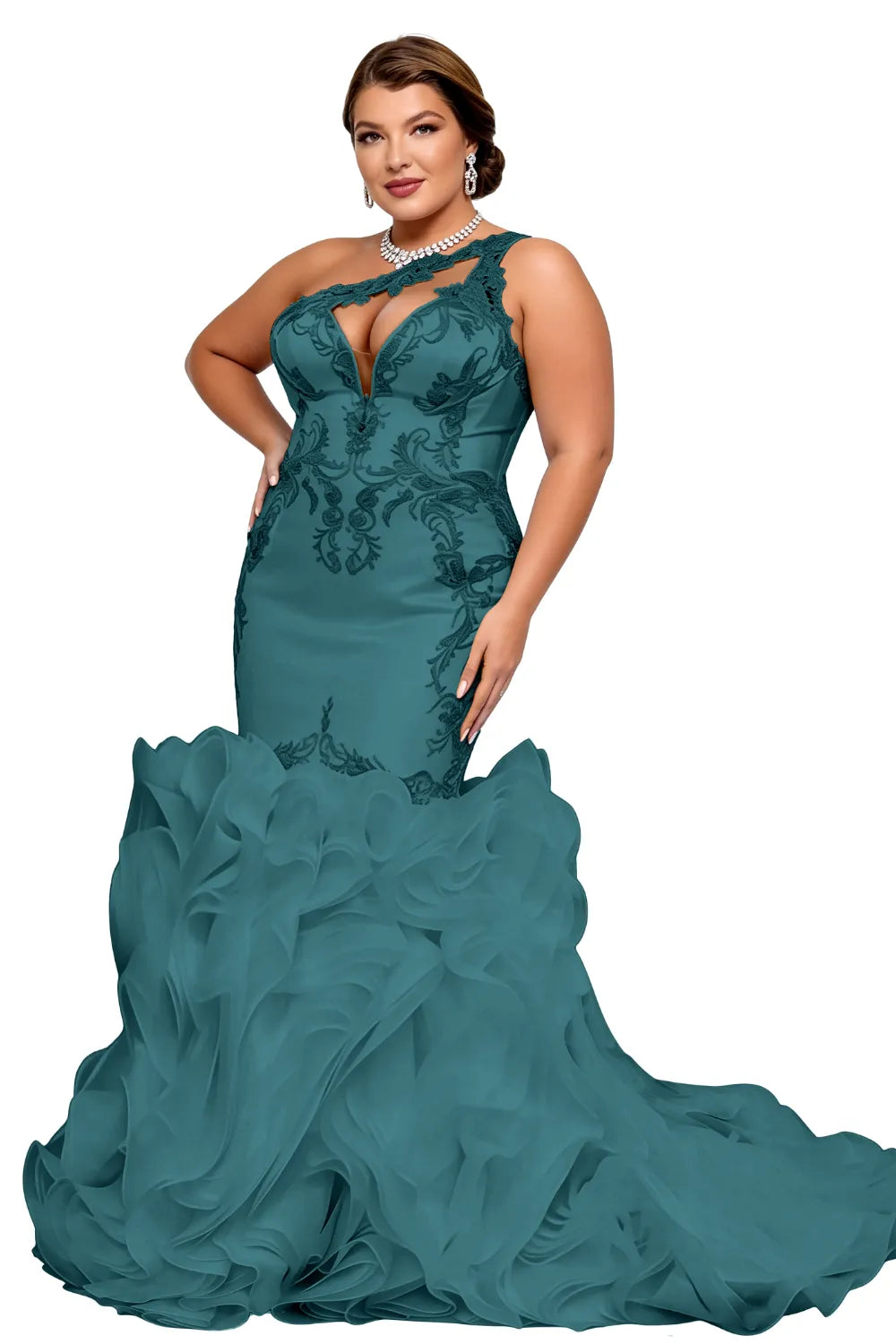 Plus Size Elegant Mermaid Evening Dress