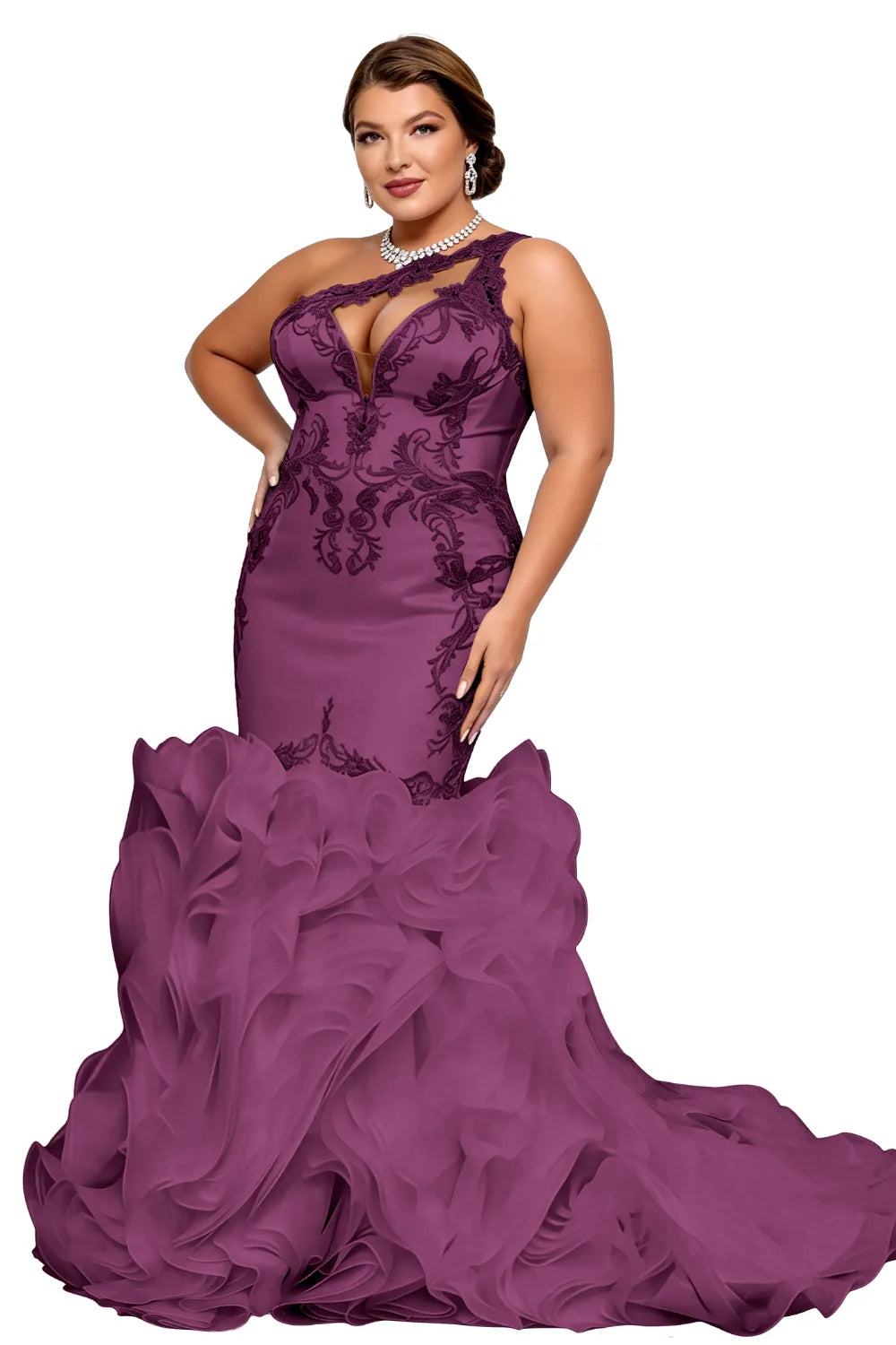 Plus Size Elegant Mermaid Evening Dress