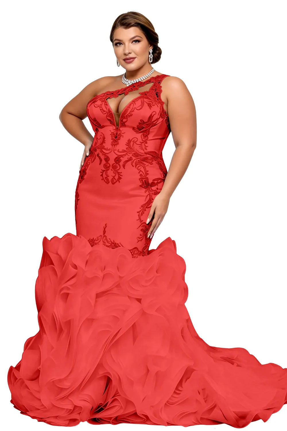 Plus Size Elegant Mermaid Evening Dress