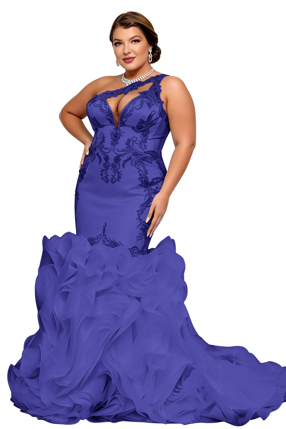 Plus Size Elegant Mermaid Evening Dress