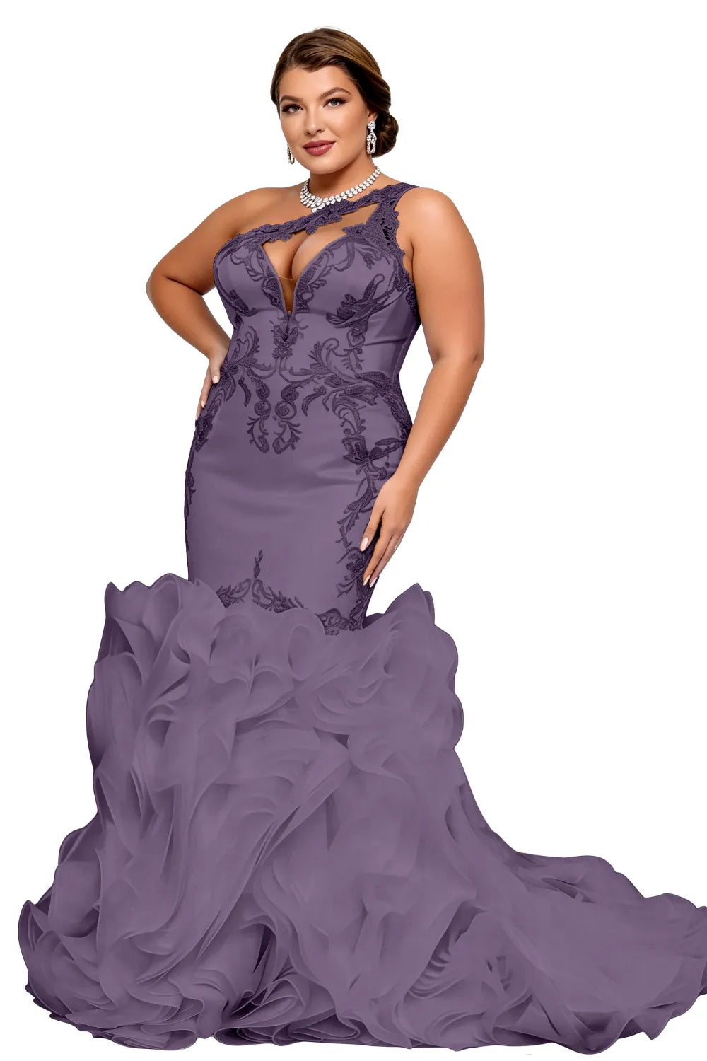 Plus Size Elegant Mermaid Evening Dress