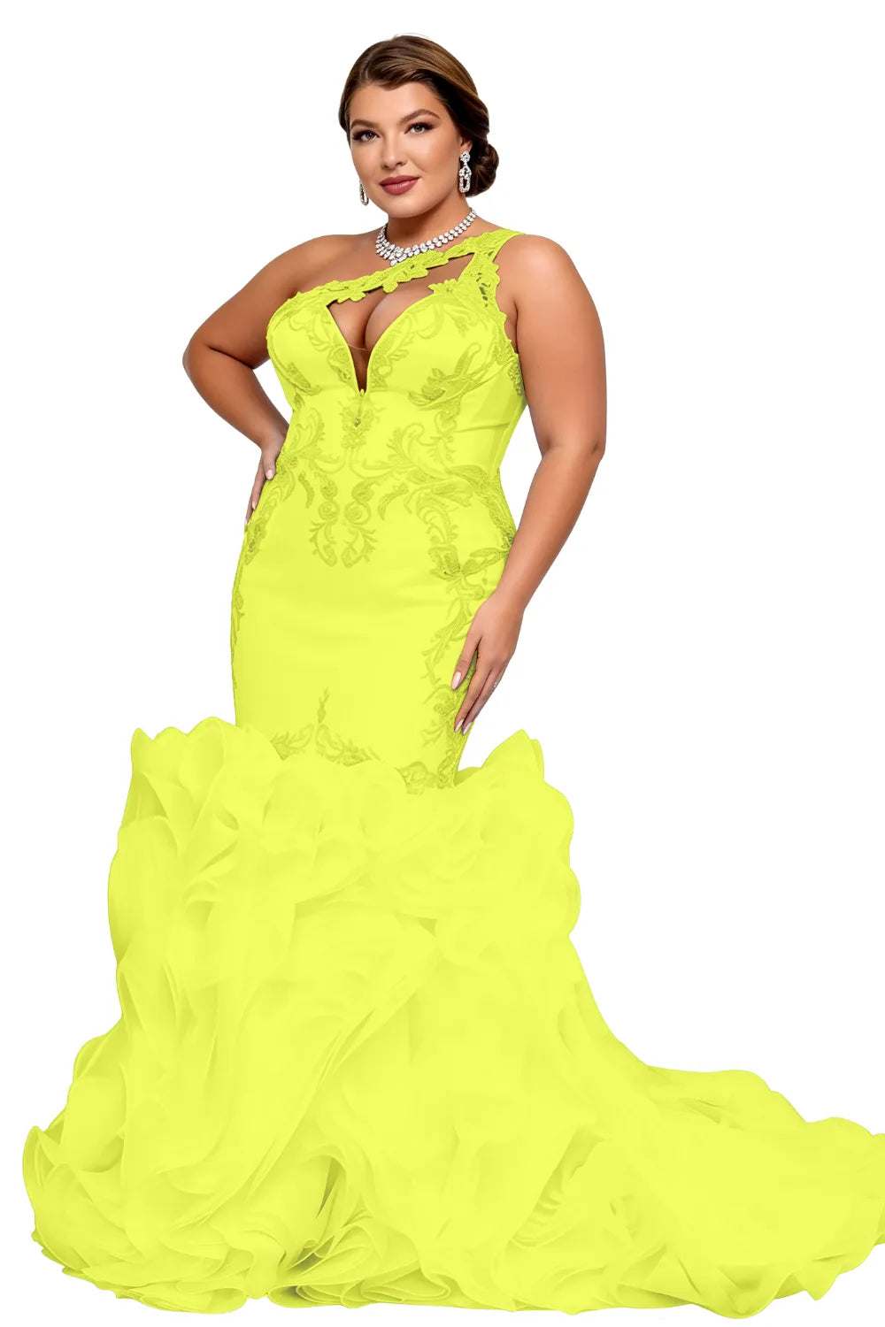 Plus Size Elegant Mermaid Evening Dress