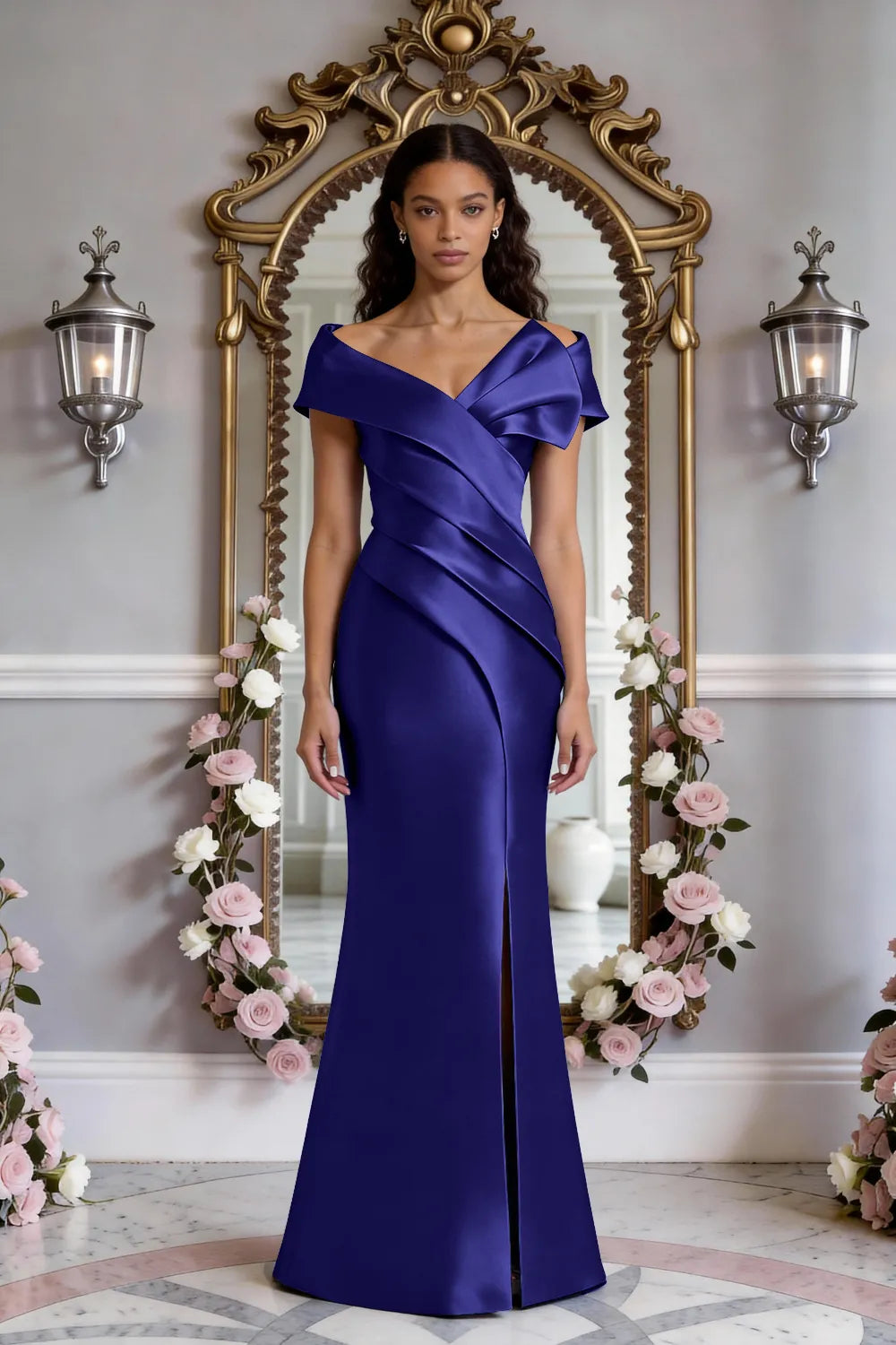 Celeste Button-Back Elegant Gown
