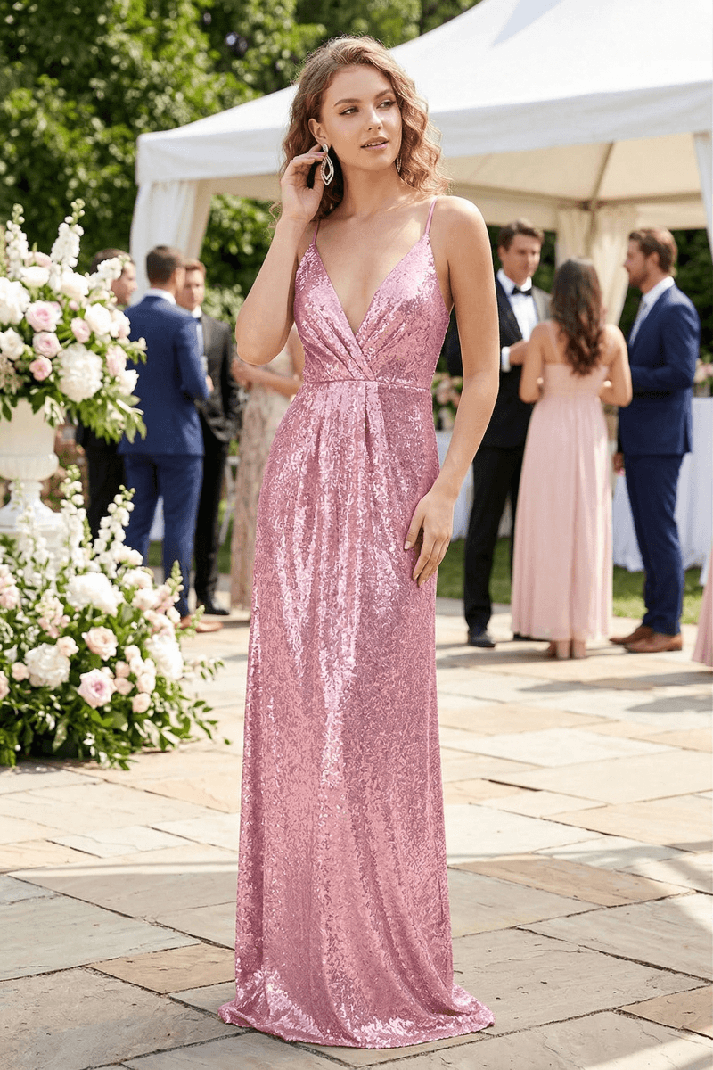 Elara Elegant Sequin Floor Length Dress Party Dress