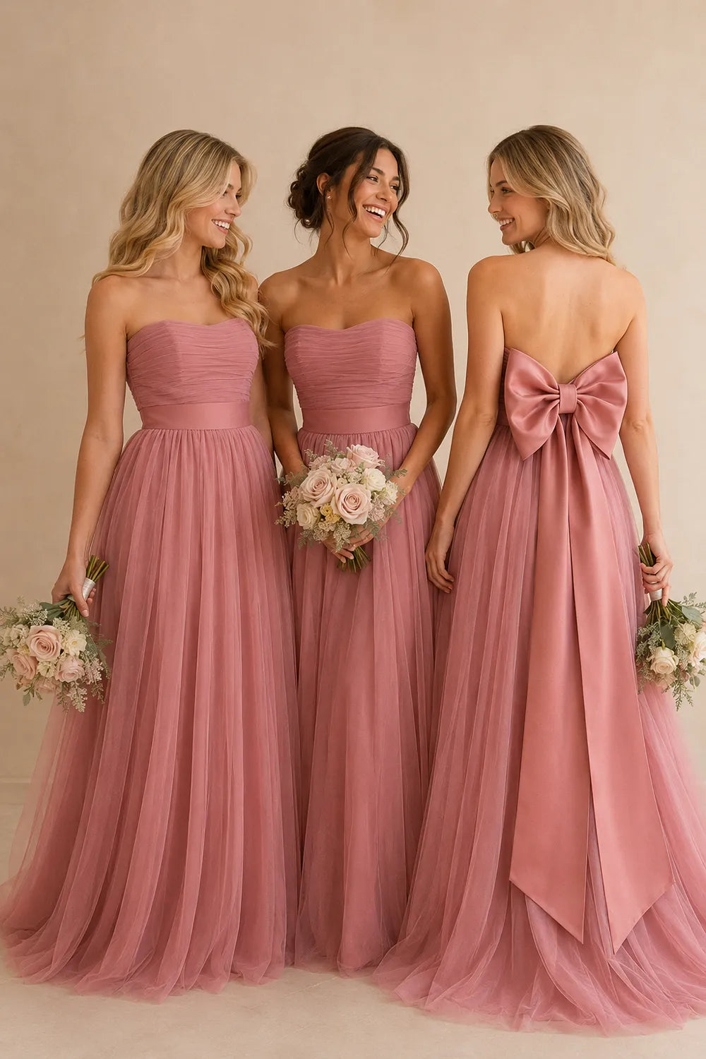 Fairytale Strapless Bow Back Tulle Gown