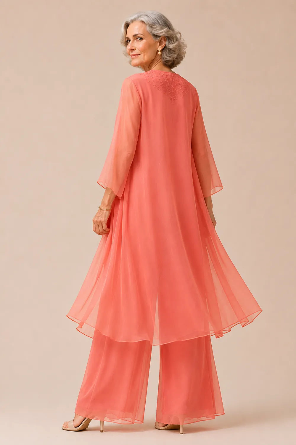 Aurelia Flowing Chiffon Formal Pant Set