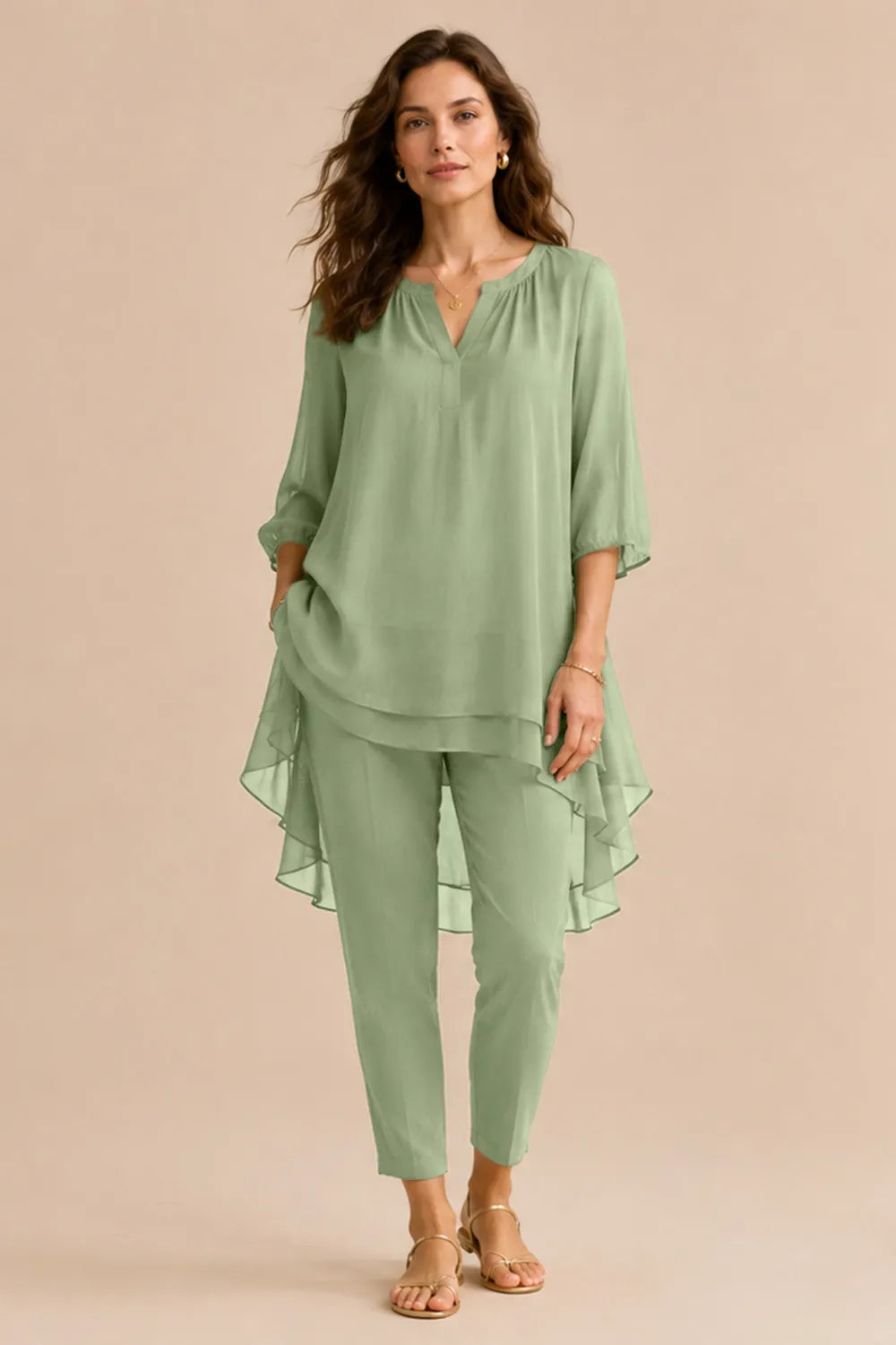 Seraphina Elegant Overlay Pant Ensemble