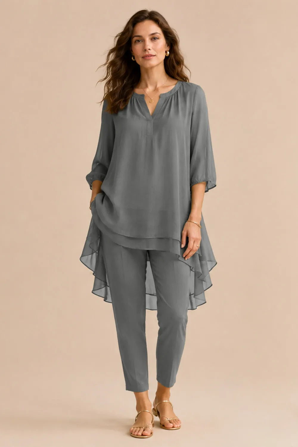 Seraphina Elegant Overlay Pant Ensemble