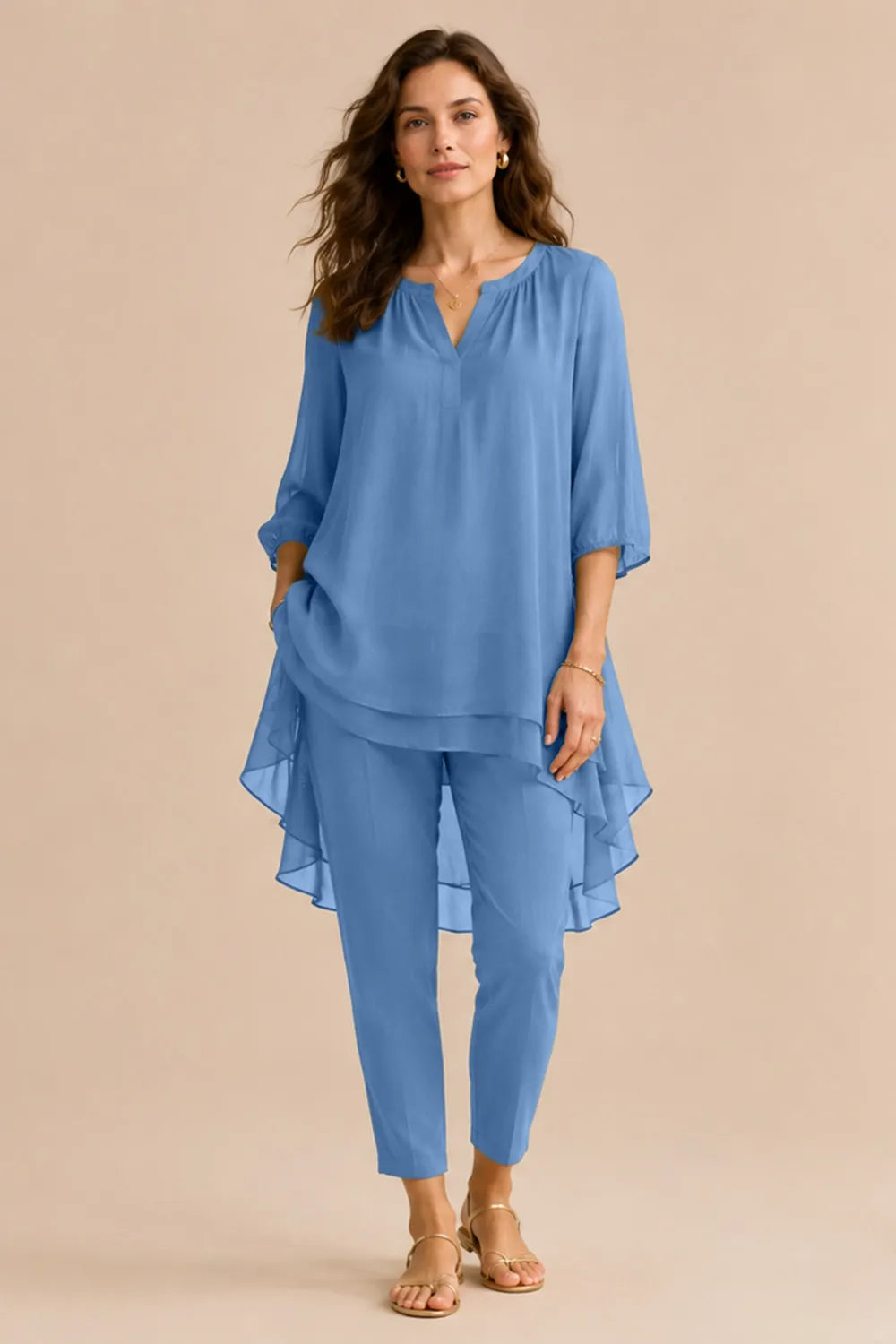 Seraphina Elegant Overlay Pant Ensemble