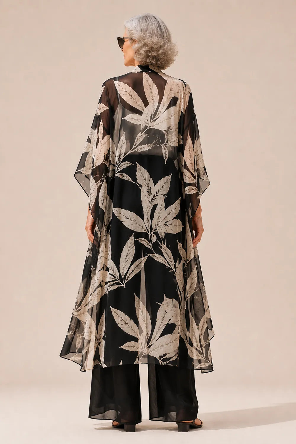 Floral Chiffon 3 Piece Mother of the Bride Pant Suit